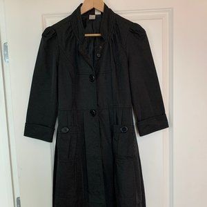 Trendy Aqua Spring Jacket w/ Tie Waist 3/4 Sleeves